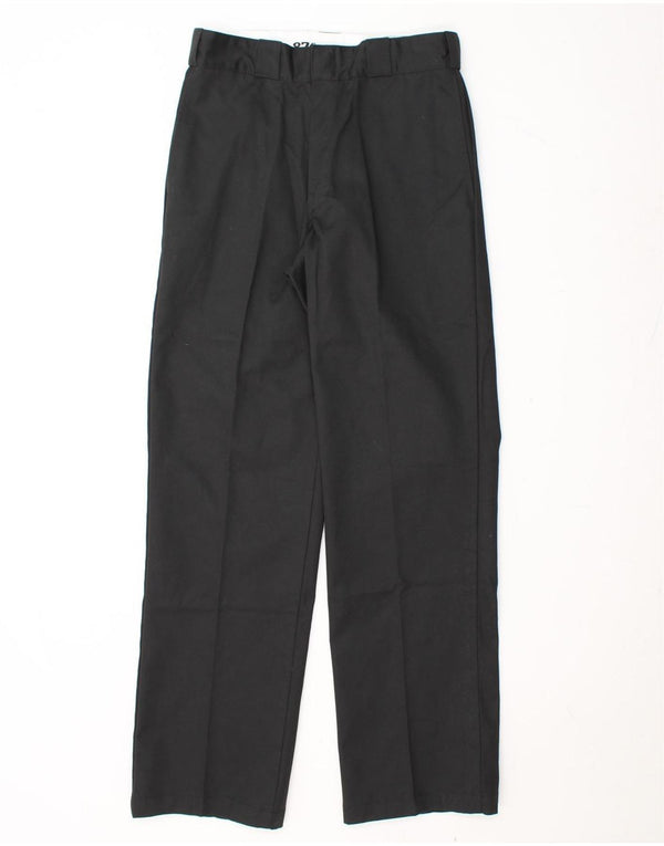 DICKIES Mens 874 Original Fit Straight Chino Trousers W31 L32 Black Cotton