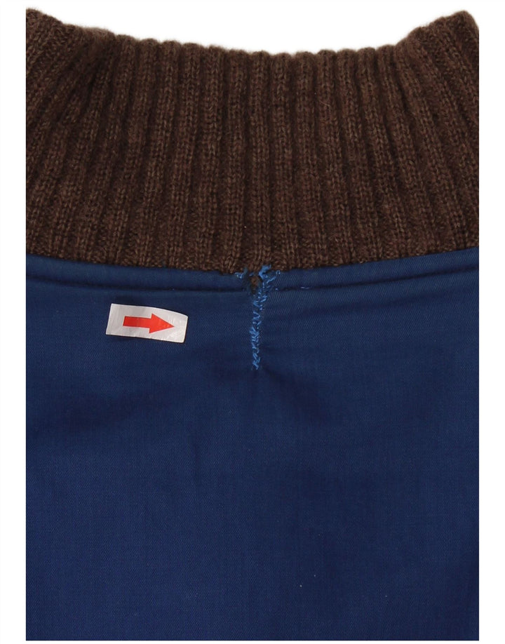 VINTAGE Mens Reversible Cardigan Sweater XL Brown Fair Isle