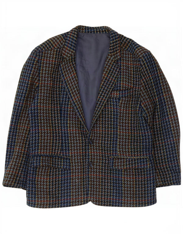 Carrera Mens 2 Button Blazer Jacket UK 40 Large Multicoloured Houndstooth