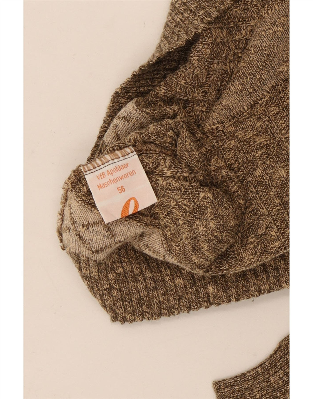 VINTAGE Mens Crew Neck Jumper Sweater IT 56 2XL Brown Striped