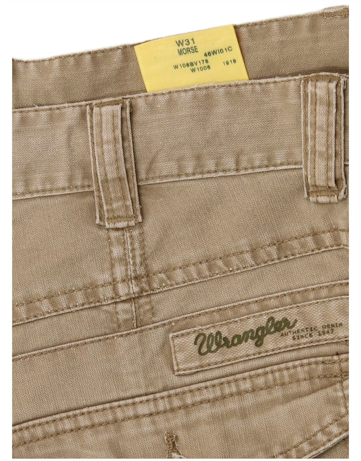 Wrangler Mens Morse Chino Shorts W31 Medium Beige Cotton