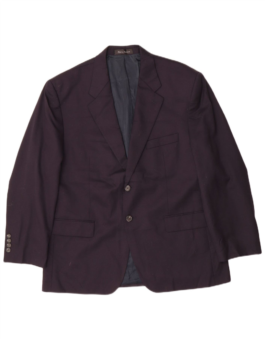 Chaps Mens 2 Button Blazer Jacket UK 42 XL Navy Blue Wool