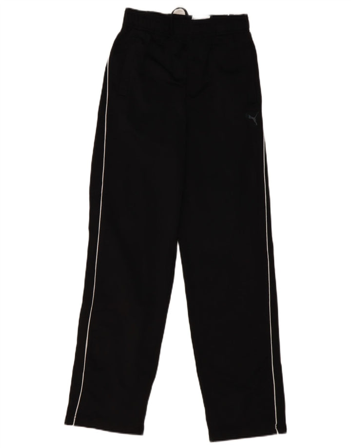 PUMA Boys Tracksuit Trousers 11-12 Years Large Black Polyester