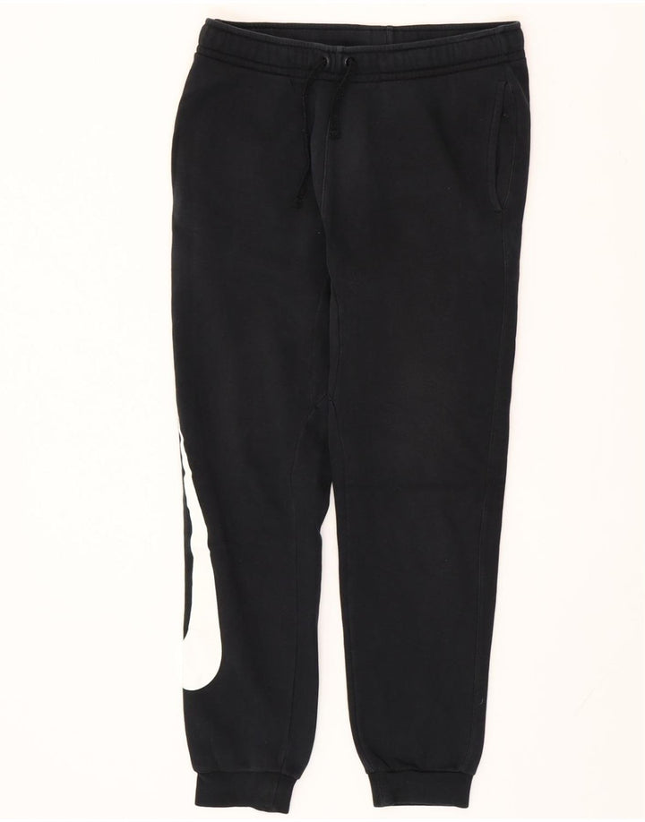NIKE Mens Graphic Tracksuit Trousers Joggers Small  Black Cotton