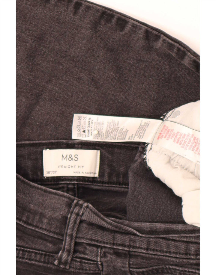 Marks & Spencer Mens Straight Jeans W36 L31 Grey Cotton