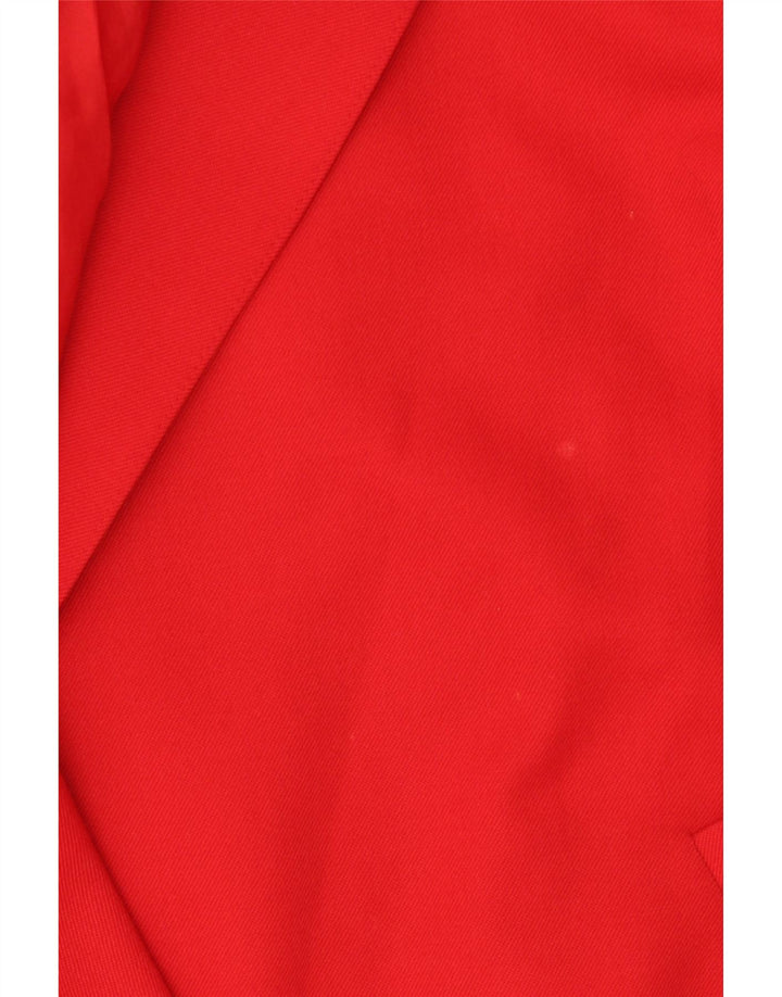 Vintage Womens Crop Double Breasted Blazer Jacket IT 44 Medium Red