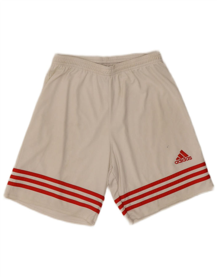 Adidas Mens Climalite Sport Shorts Small  White Polyester