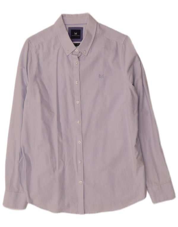 Crew Clothing Womens Classic Fit Shirt UK 14 Large Blue Cotton