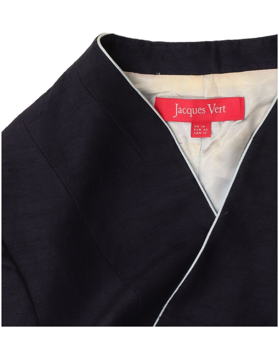 JACQUES VERT Womens 3/4 Sleeve Bolero Jacket UK 14 Large Navy Blue
