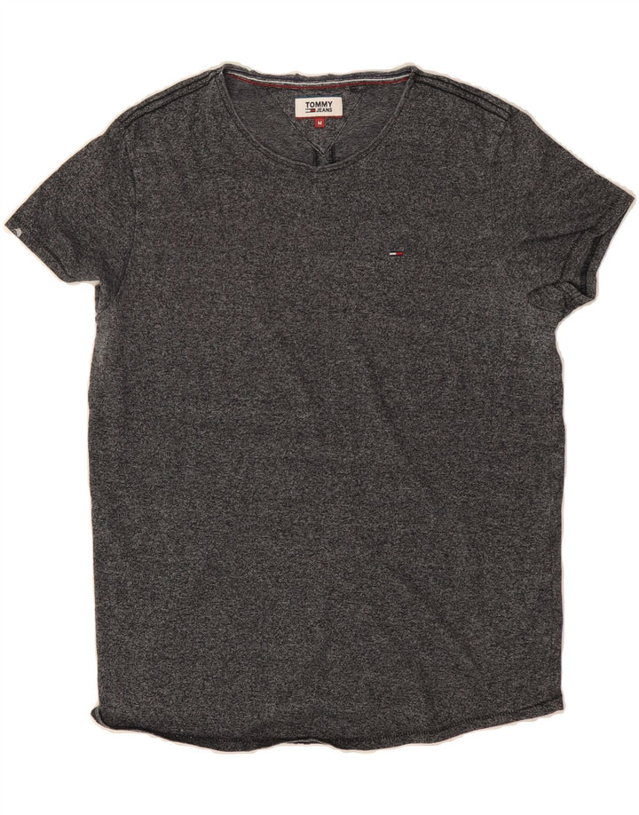TOMMY HILFIGER Mens T-Shirt Top Medium Grey Flecked Cotton Vintage Tommy Hilfiger and Second-Hand Tommy Hilfiger from Messina Hembry 