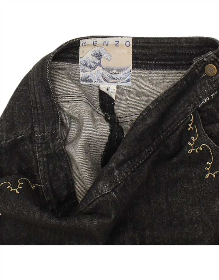 KENZO Womens Denim Skirt IT 42 Medium W32 Black Cotton Vintage Kenzo and Second-Hand Kenzo from Messina Hembry 