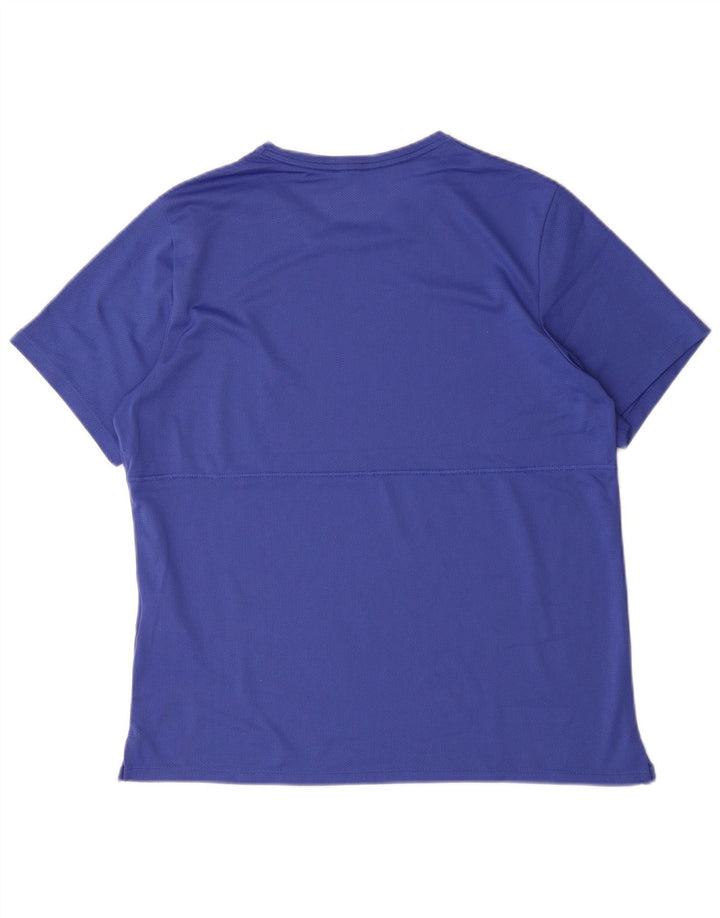 Nike Mens Dri Fit T-Shirt Top Large Blue Polyester