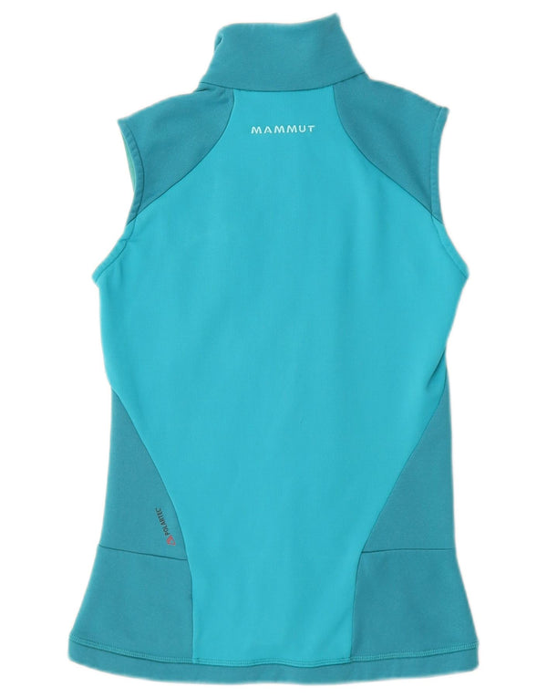 MAMMUT Womens Sleeveless Tracksuit Top Jacket UK 6 XS Blue Colourblock