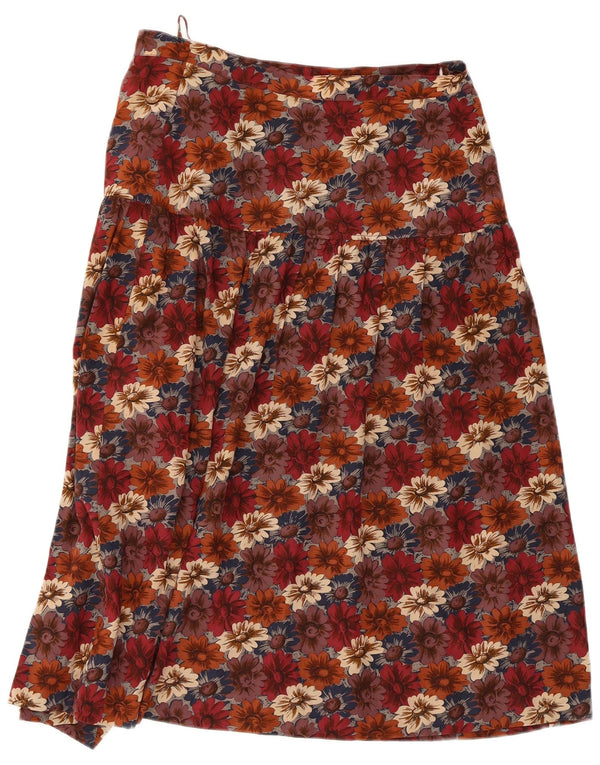 Salvatore Ferragamo Womens Flared Skirt Large W32  Multicoloured Floral