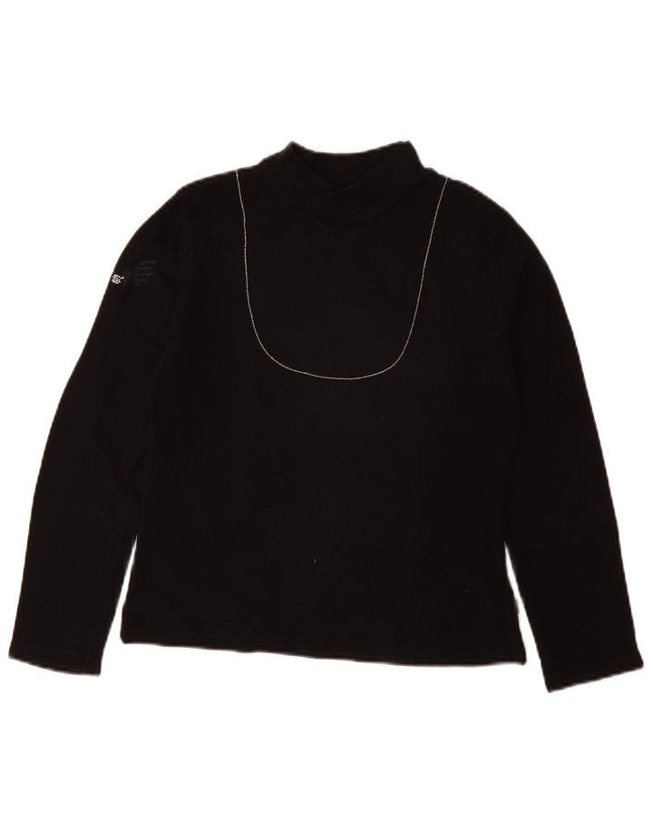 LEVI'S Girls Turtle Neck Jumper Sweater 13-14 Years Black Cotton