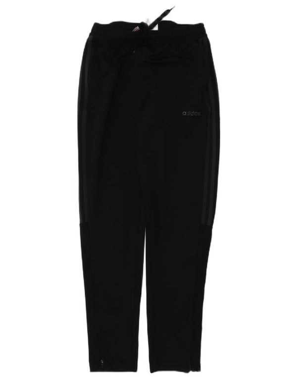 Adidas Boys Climalite Tracksuit Trousers 13-14 Years Black Polyester