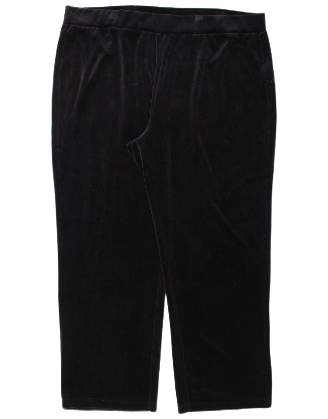 RALPH LAUREN Womens Velour Tracksuit Trousers UK 22 3XL  Black Cotton