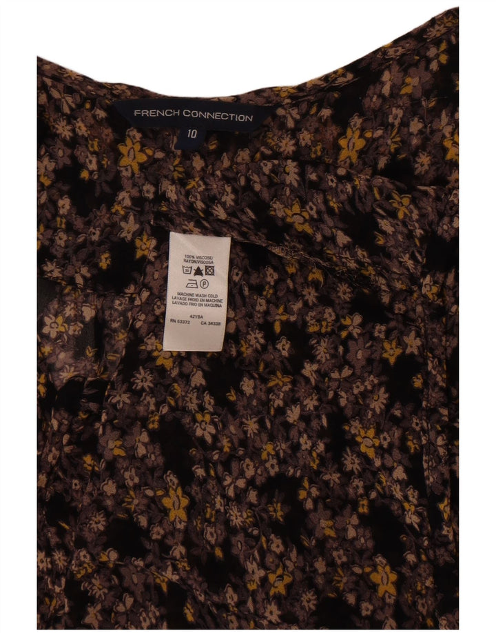 French Connection Womens See Through Shirt Blouse UK 10 Small Multicoloured