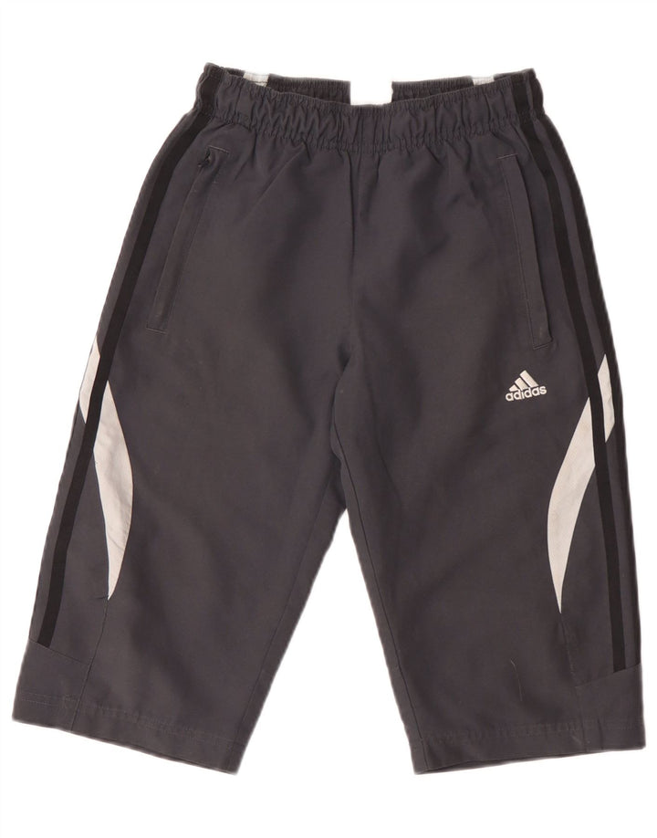 Adidas Boys Bermuda Sport Shorts 9-10 Years  Grey Colourblock Polyester