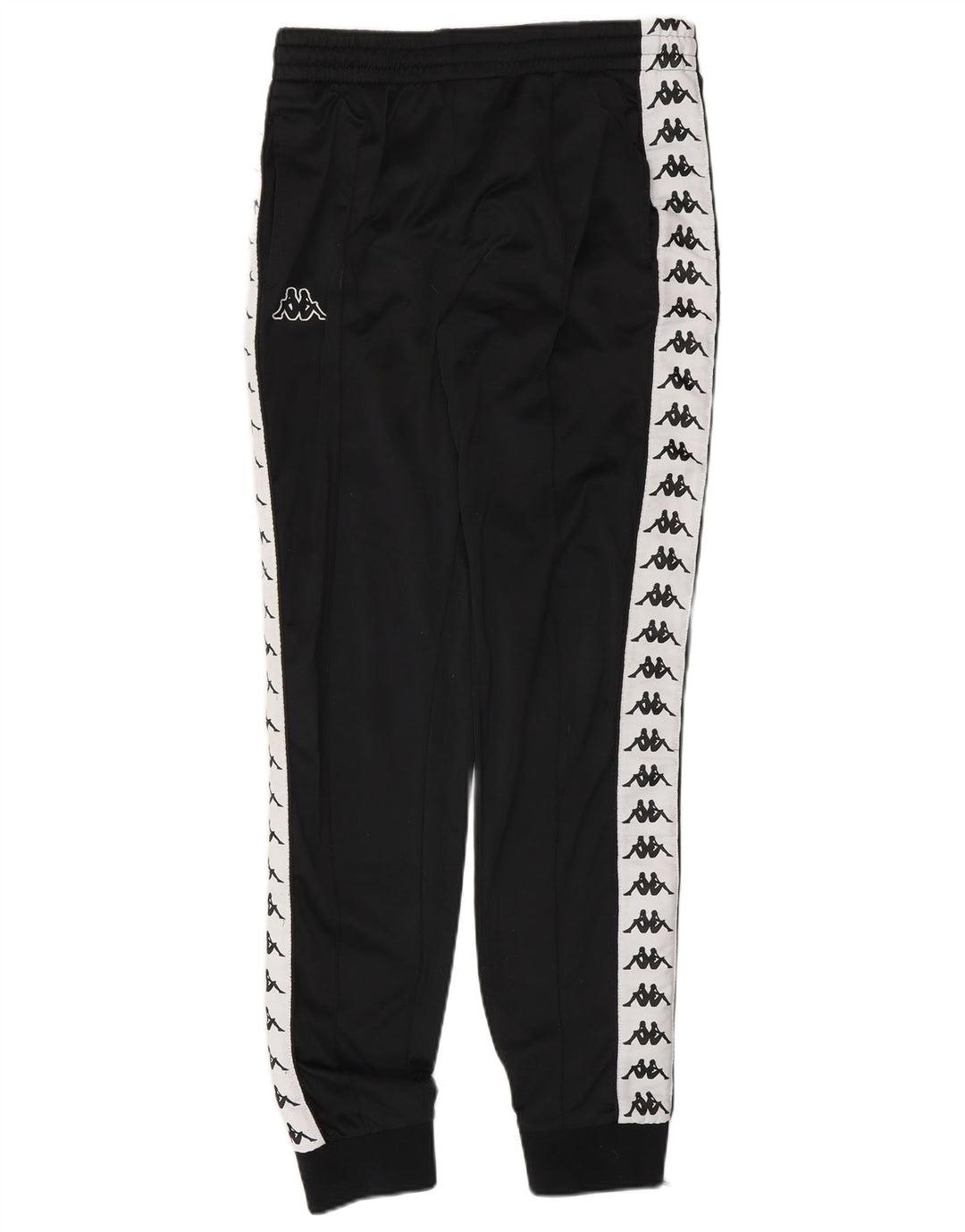KAPPA Mens Graphic Tracksuit Trousers Joggers Medium  Black Colourblock