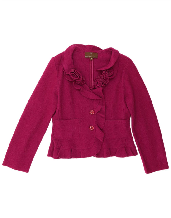 Fenn Wright Manson Womens 2 Button Blazer Jacket UK 16 Large Pink Floral