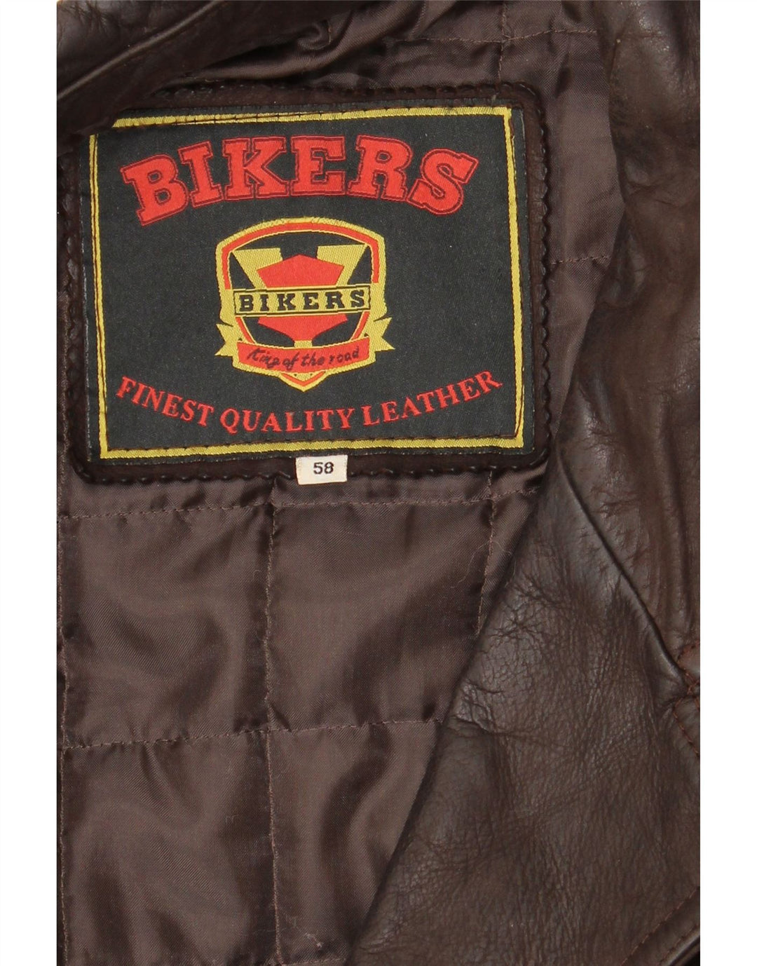 BIKERS Mens 4 Button Leather Blazer Jacket IT 58 4XL Brown Leather