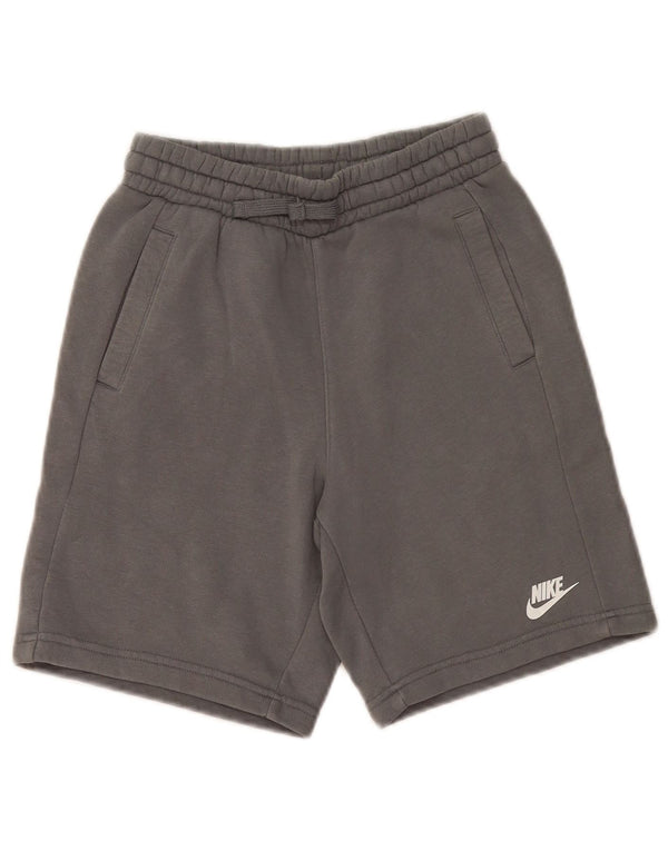 NIKE Boys Sport Shorts 10-11 Years Medium Grey Cotton