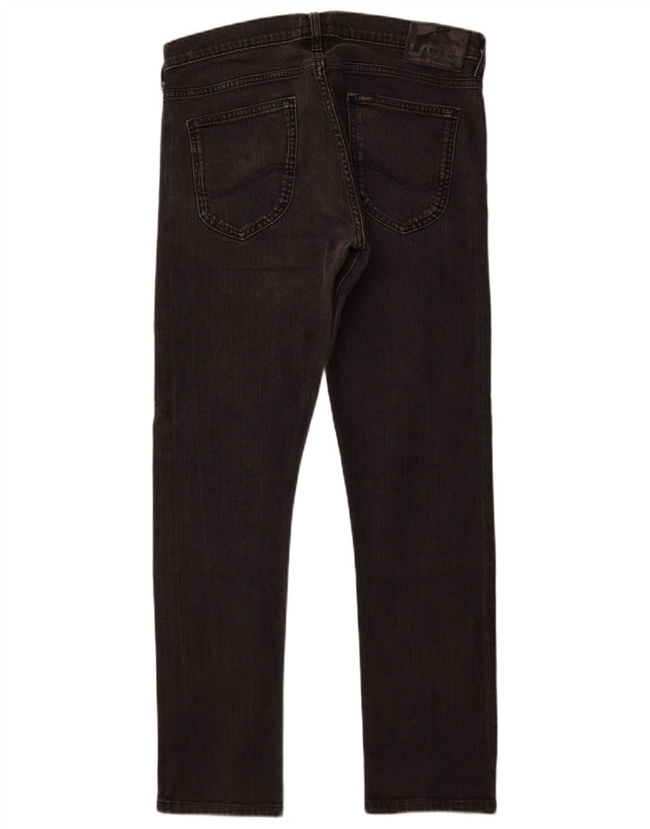 LEE Womens Luke Slim Jeans W33 L30 Black Cotton
