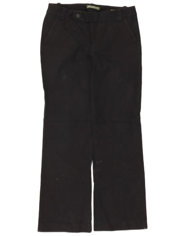 Eddie Bauer Womens Straight Casual Trousers US 6 Medium W34 L30 Black