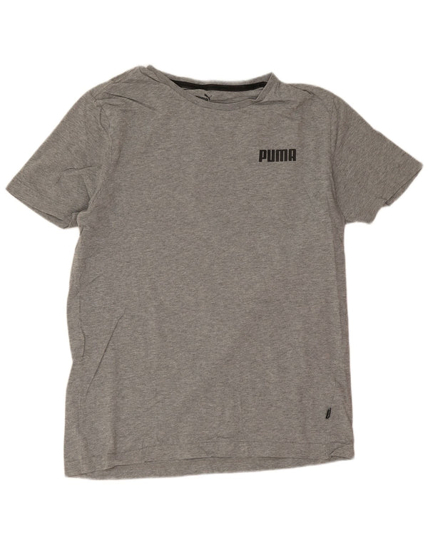 Puma Mens T-Shirt Top Medium Grey Flecked Cotton