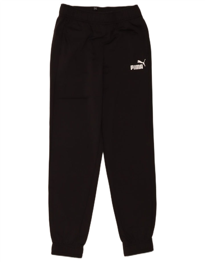Puma Boys Tracksuit Trousers Joggers 13-14 Years Black Polyester