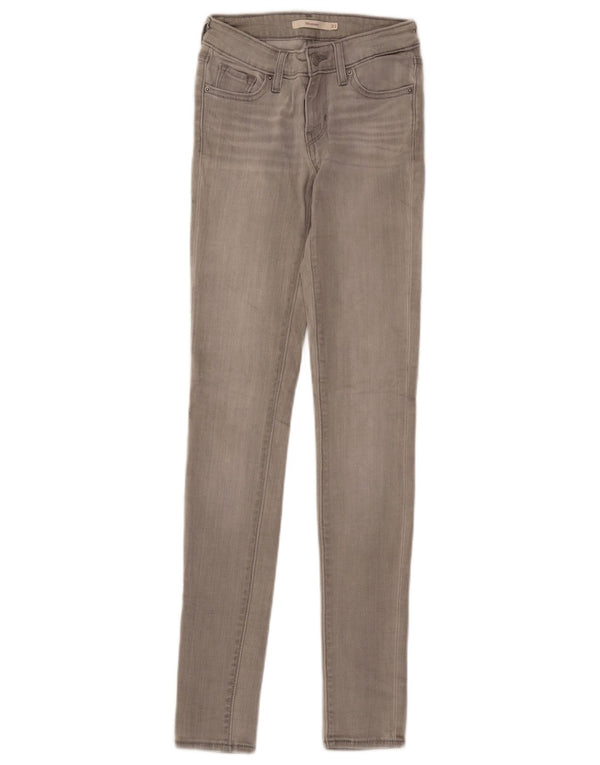 Levi's Womens 711 Skinny Jeans  W23 L32 Grey Cotton