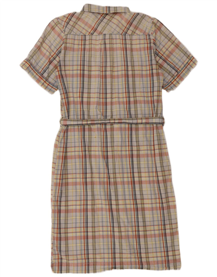 Vintage Womens Shirt Dress UK 14 Medium Multicoloured Check Cotton