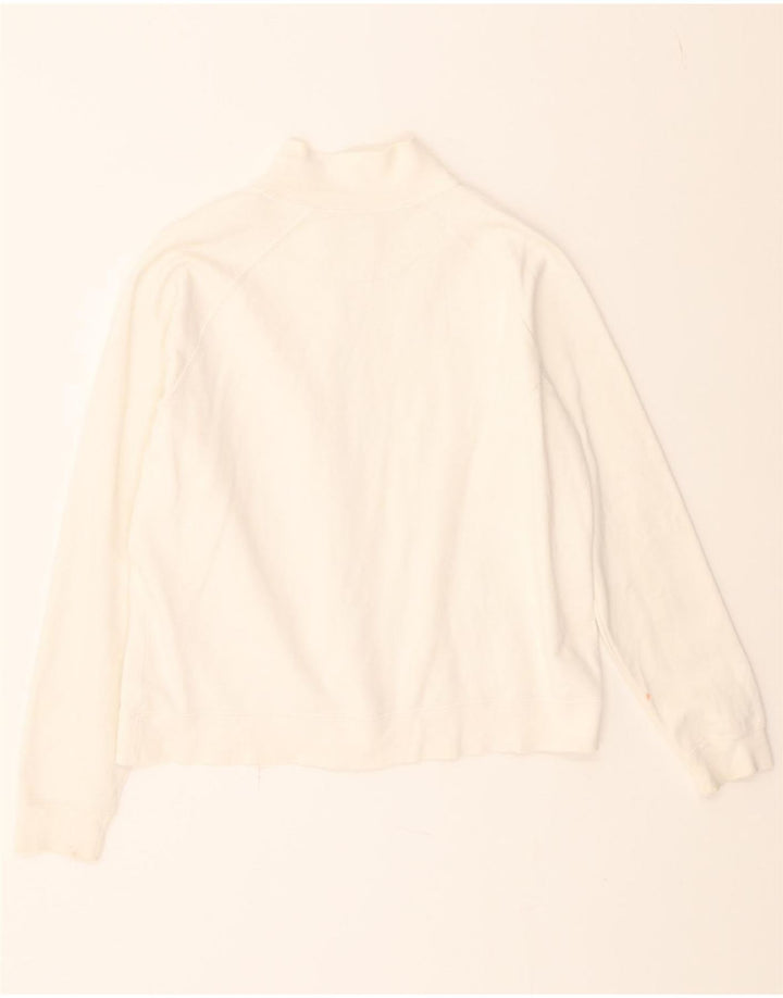 CHAMPION Womens Tracksuit Top Jacket UK 14 Medium White Cotton Vintage Champion and Second-Hand Champion from Messina Hembry 