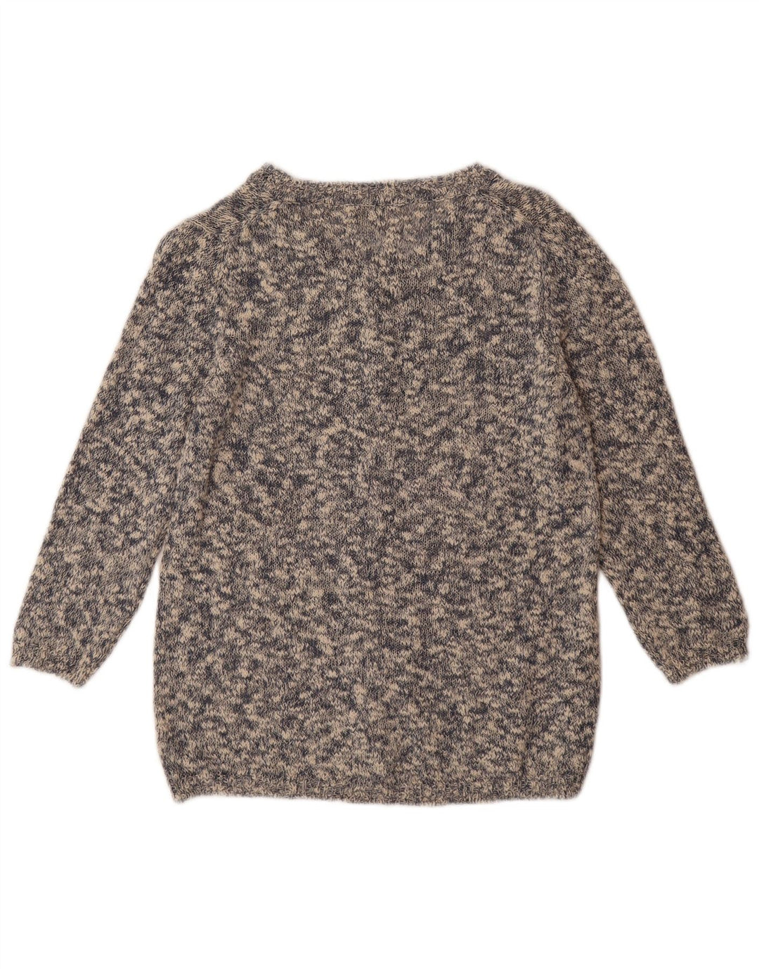 MASSIMO DUTTI Womens Cardigan Sweater UK 12 Medium Grey Flecked Cotton