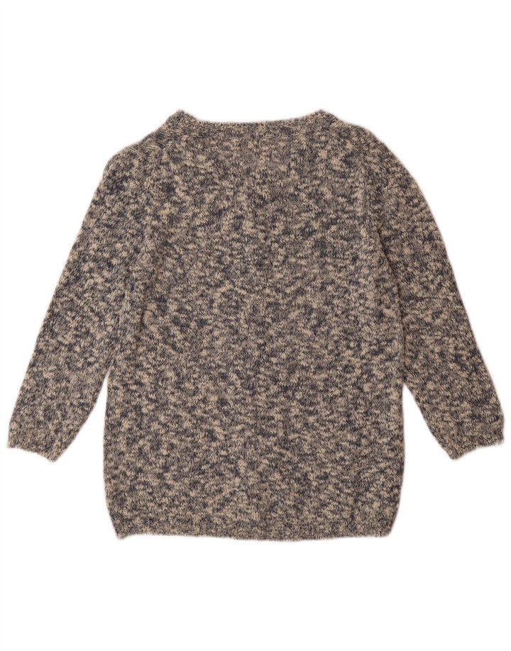 MASSIMO DUTTI Womens Cardigan Sweater UK 12 Medium Grey Flecked Cotton