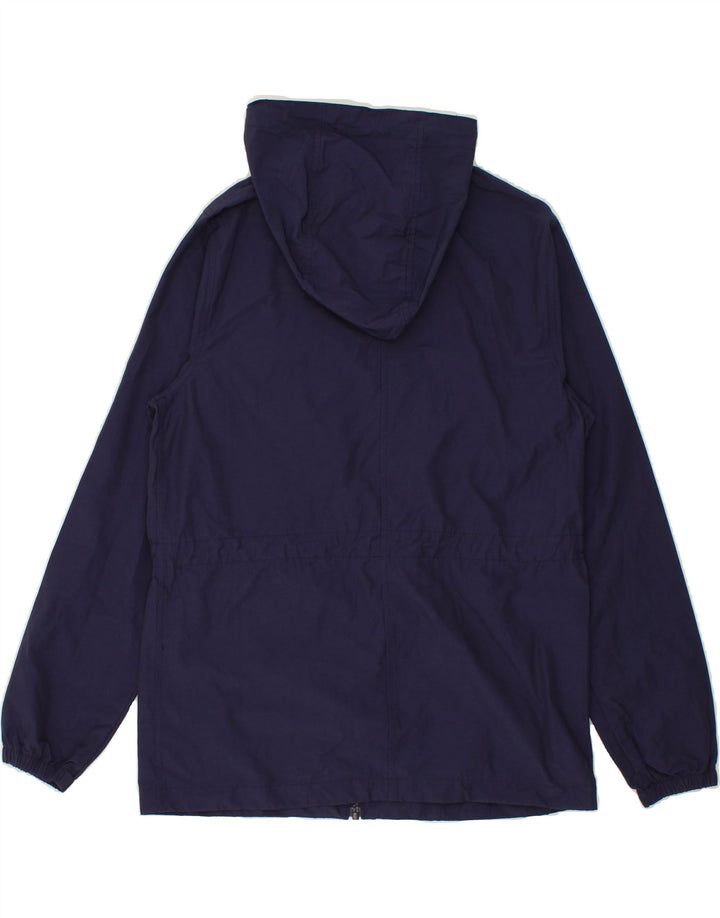 JACK WILLS Womens Hooded Rain Jacket UK 12 Medium  Navy Blue Nylon Vintage Jack Wills and Second-Hand Jack Wills from Messina Hembry 