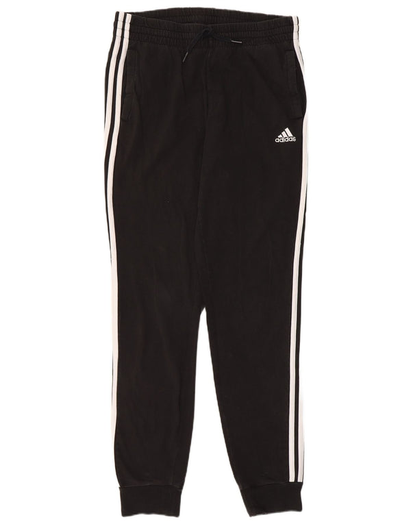 ADIDAS Womens Tracksuit Trousers Joggers UK 12/14 Medium Black Cotton