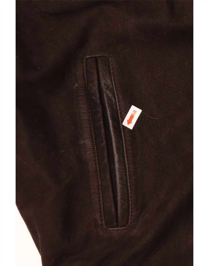 Vintage Mens Leather Jacket UK 36 Small Brown