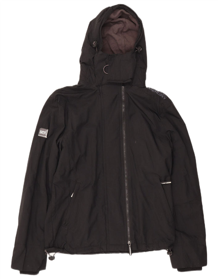 SUPERDRY Mens Windcheater Graphic Windbreaker Jacket UK 38 Medium Black