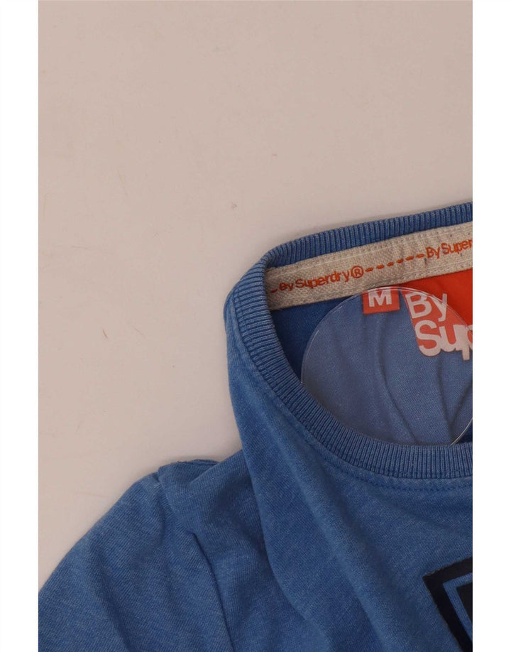Superdry Mens Graphic T-Shirt Top Medium Blue Polyester