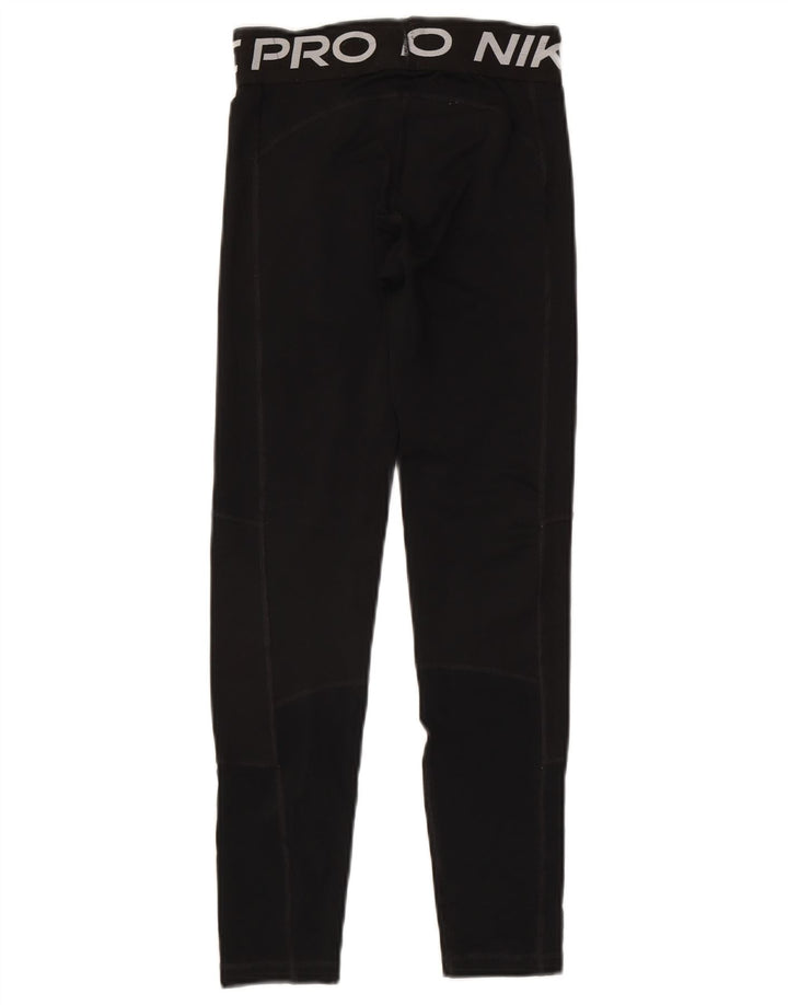 Nike Girls Graphic Leggings 12-13 Years Large Black