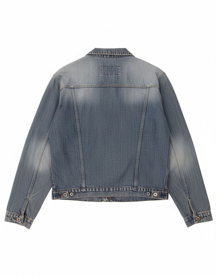MUSTANG Mens Denim Jacket UK 42 XL Blue Cotton