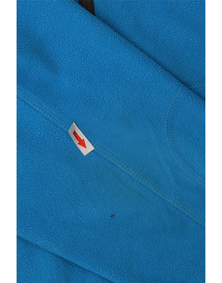 Columbia Mens Zip Neck Fleece Jumper Large Blue Polyester