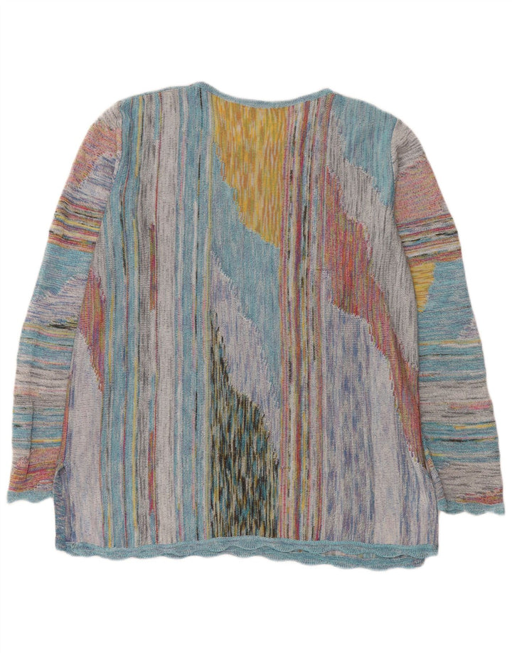 MARCAZZANI Womens Crew Neck Jumper Sweater UK 16 Large Multicoloured