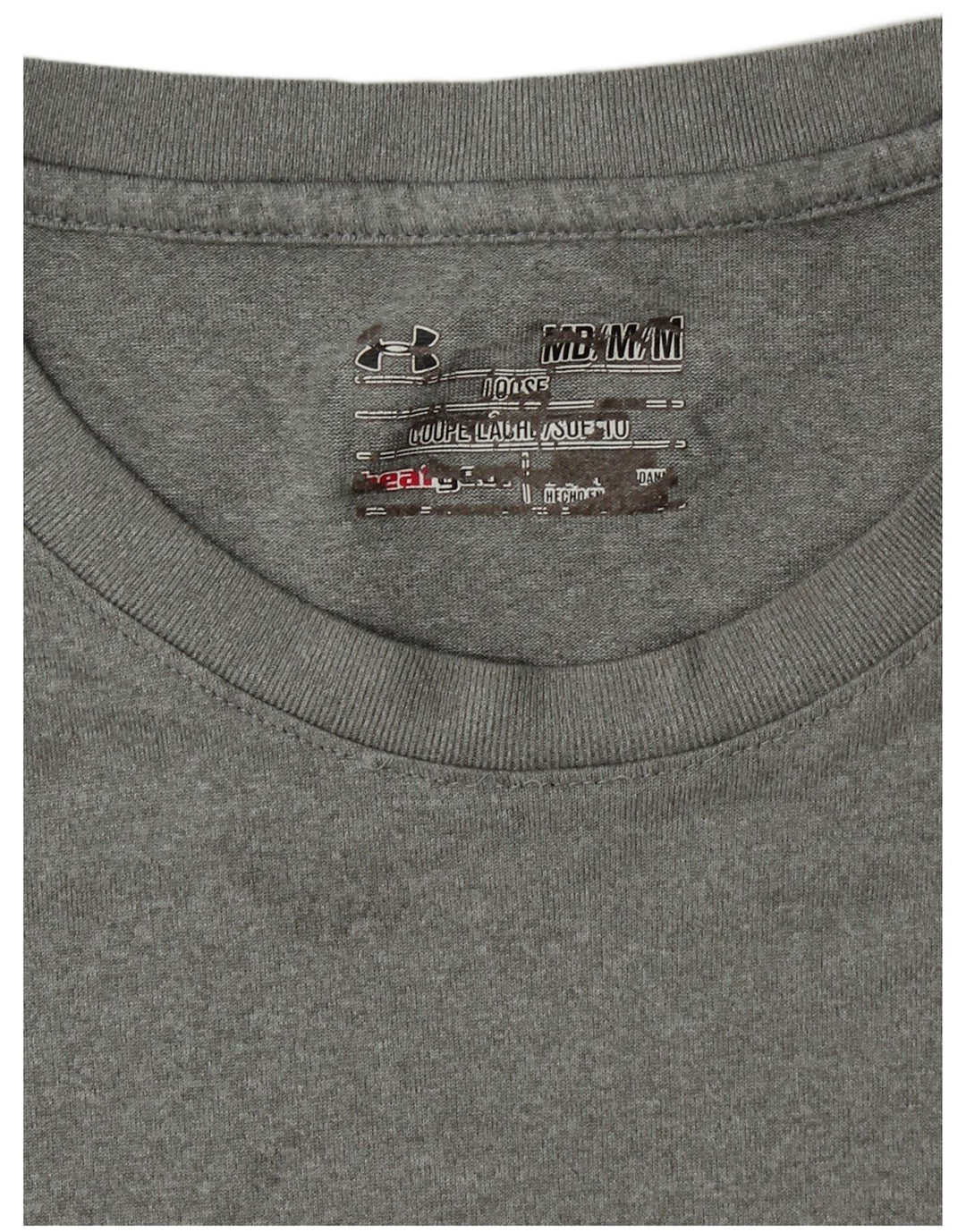 UNDER ARMOUR Mens Heat Gear T-Shirt Top Medium Grey