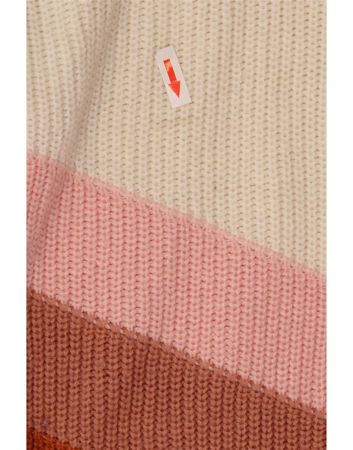 Roxy Womens Boat Neck Jumper Sweater UK 14 Medium Multicoloured Colourblock