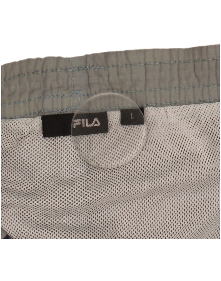 Fila Mens Graphic Sport Shorts Large  Grey Colourblock