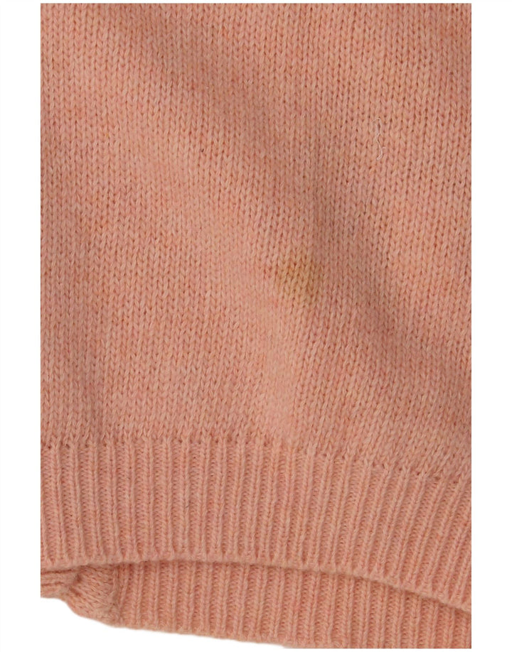 VINTAGE Womens Cardigan Sweater UK 16 Large Pink Floral Wool