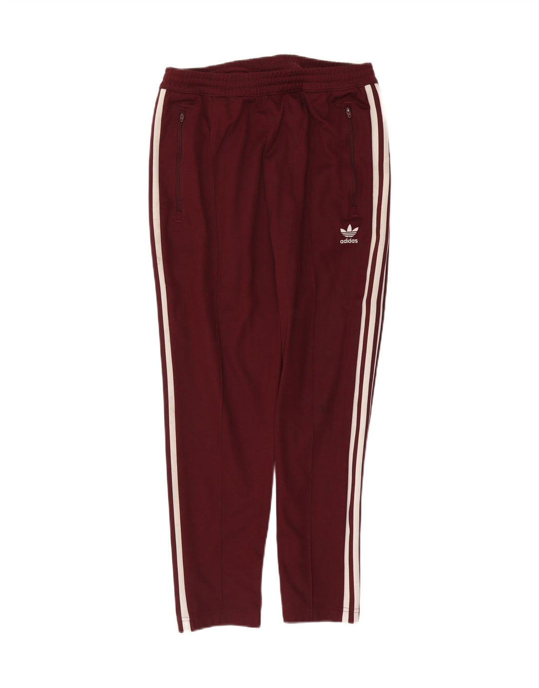 Adidas Mens Tracksuit Trousers Medium Burgundy Cotton